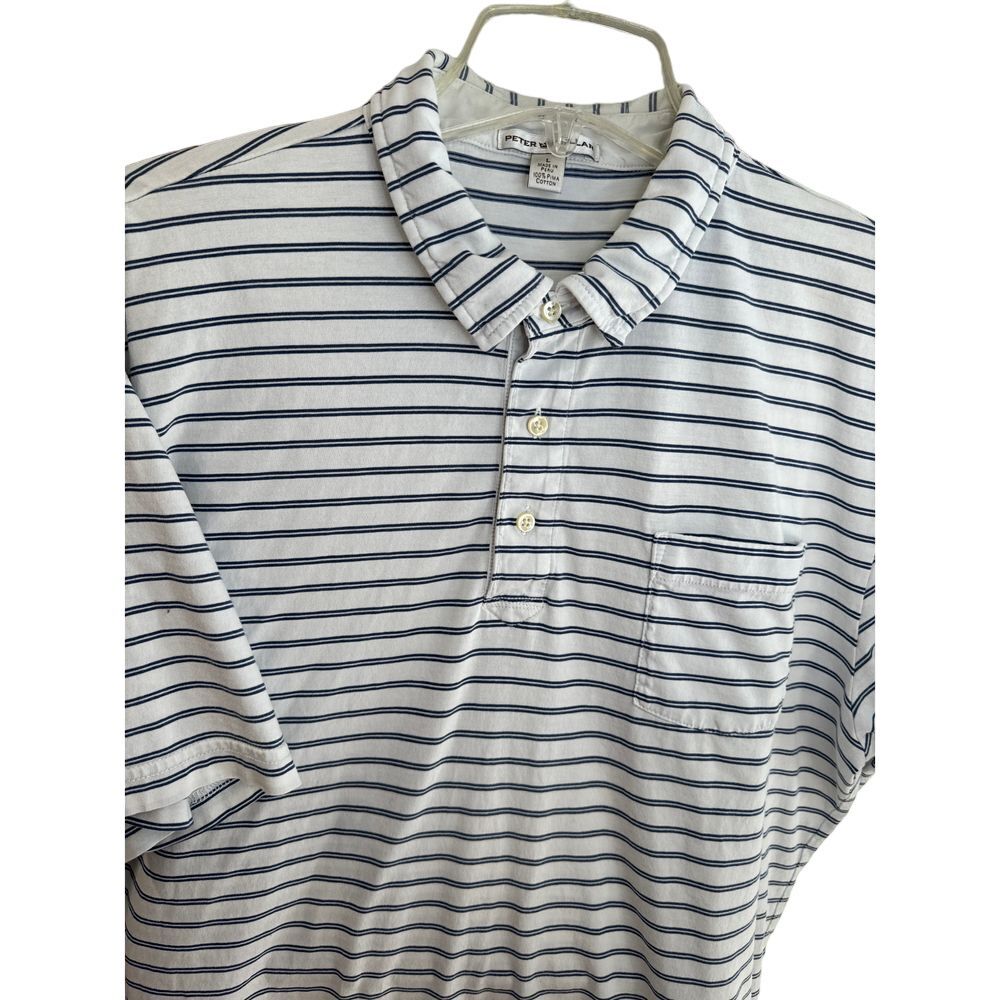 Peter Millar Summer Pima cotton Classic Striped Button-Down Shirt L